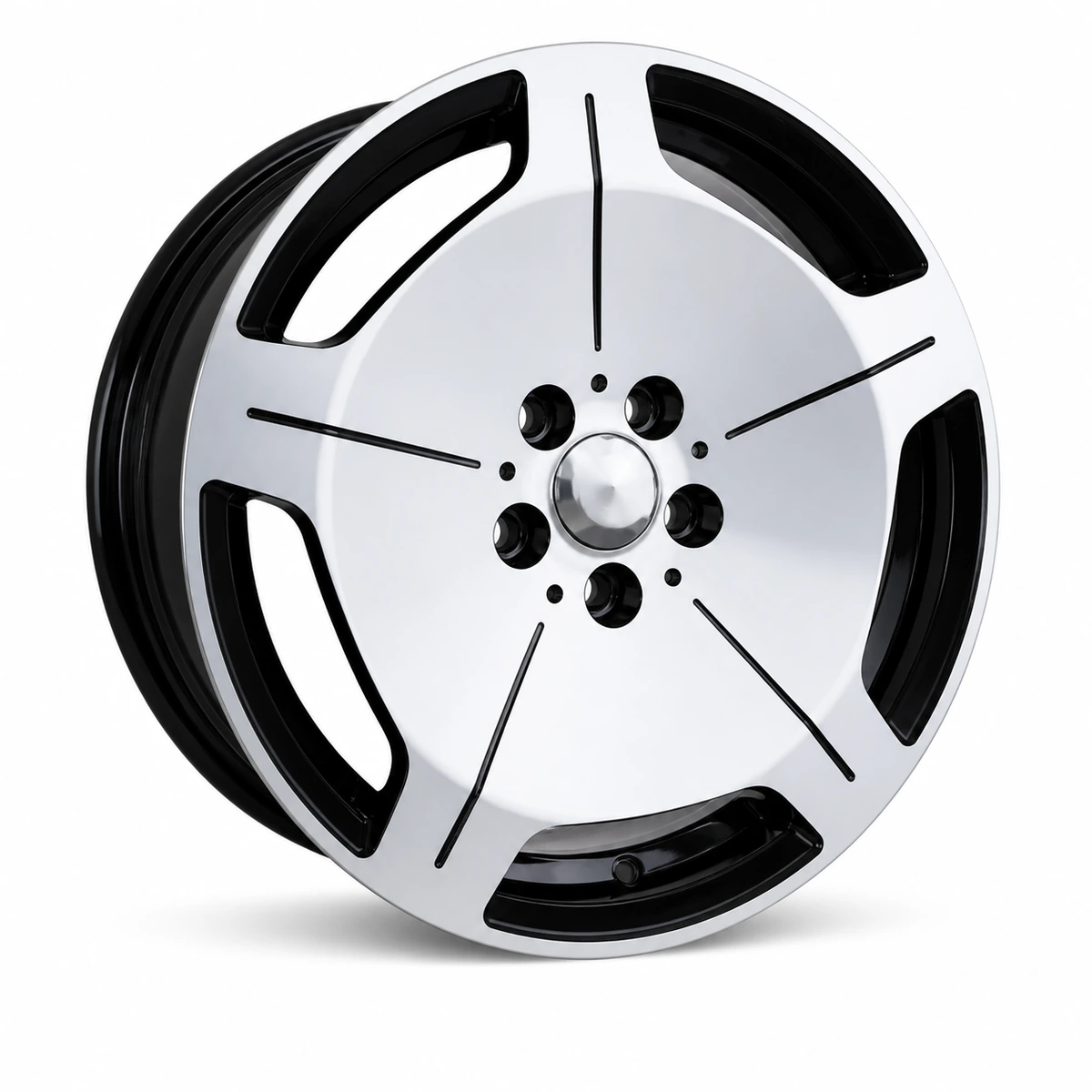 GL035 Gloss Black with Machined Face (BMF) alloy wheel