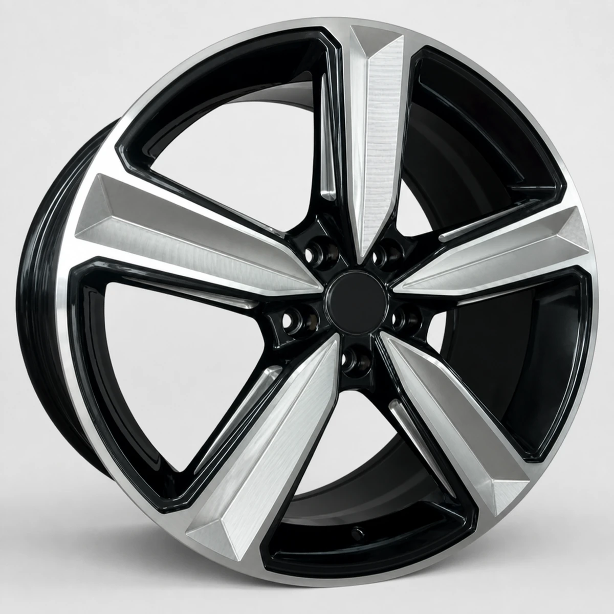 GL057 Black with Machined Face and Milled Spoke/Window Details (BMF) alloy wheel