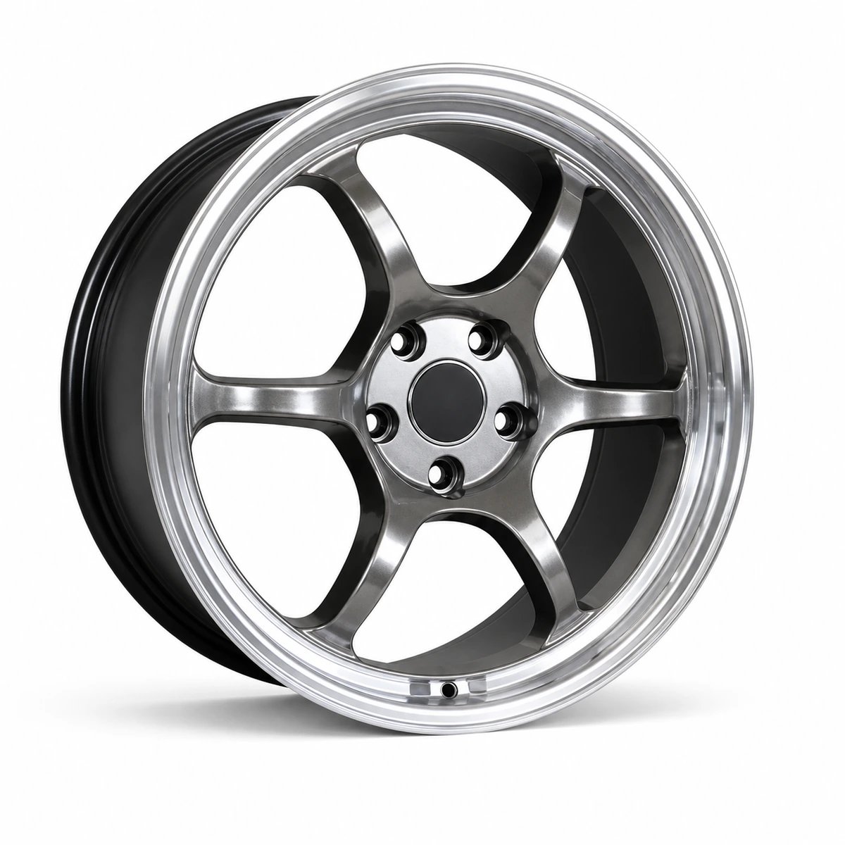 GL127 Gloss Black Machined (HB ML) / Gunmetal Grey Machined Face (GML) alloy wheel