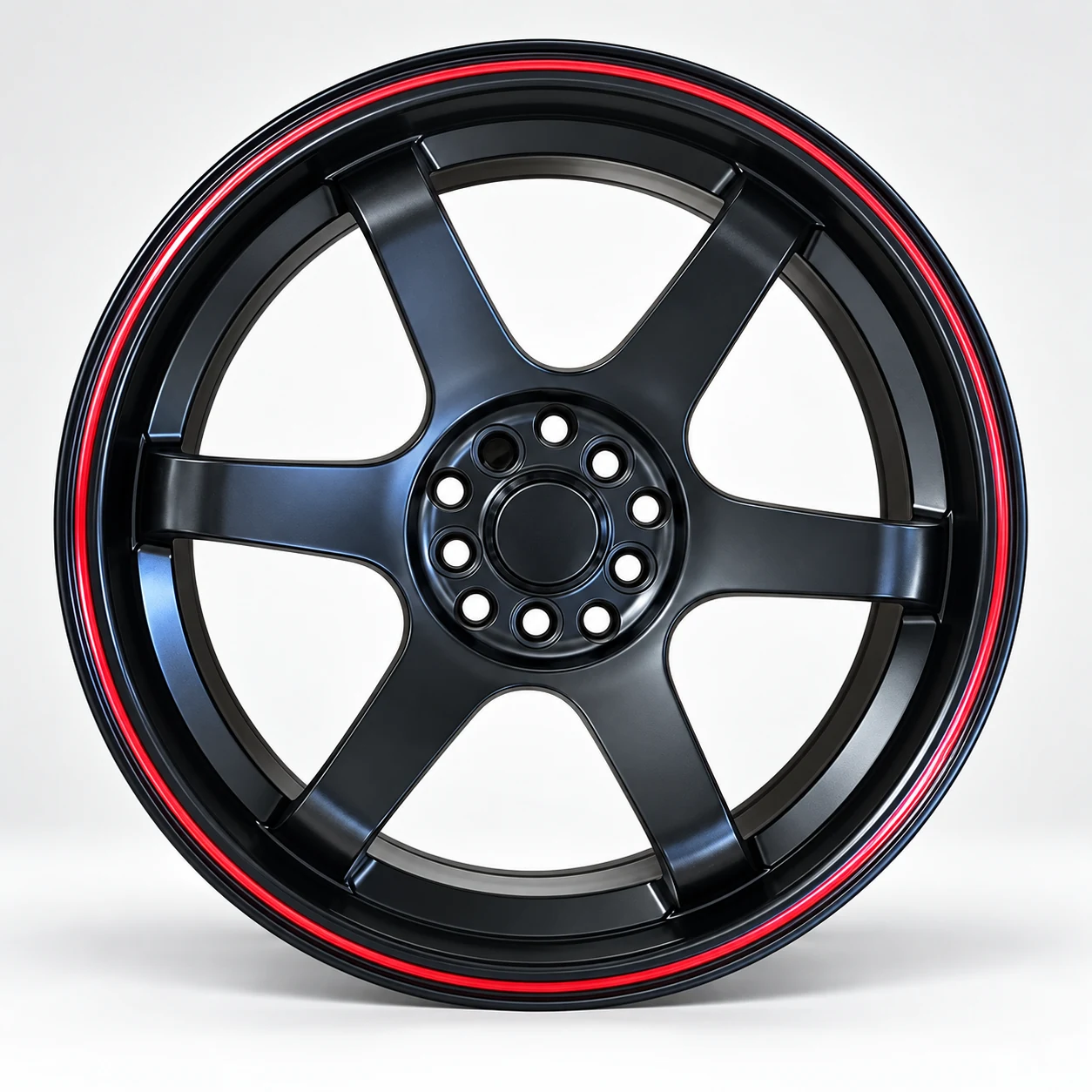 ZS158 Satin Black with Red Rim Accent / Gloss Black / Gunmetal / Matte Bronze / White alloy wheel
